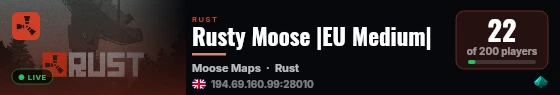 Rusty Moose |EU Medium| live status badge