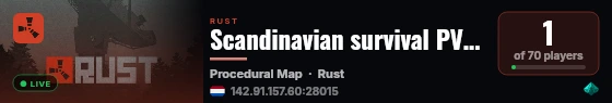Scandinavian survival PVE | 3X | Raidable bases live status badge