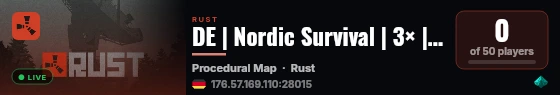 DE | Nordic Survival | 3× | TP |  30 Tage live status badge
