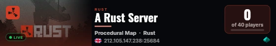 A Rust Server live status badge