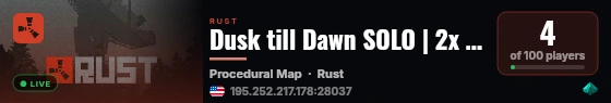 Dusk till Dawn SOLO | 2x | 5% Upkeep | No BP Wipe live status badge