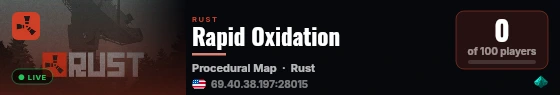 Rapid Oxidation live status badge