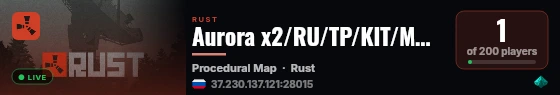 Aurora x2/RU/TP/KIT/MONTHLY live status badge