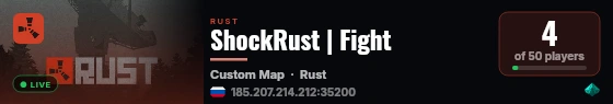 ShockRust | Fight live status badge