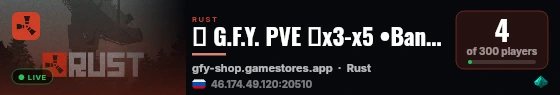 〚 G.F.Y. PVE 〛x3-x5 •Bank•Skill•Event•RaidBase• # live status badge