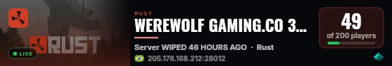 WEREWOLF GAMING.CO 3x Solo/Duo/Trio/Quad|Lootx3|Share BPs|WIPED live status badge