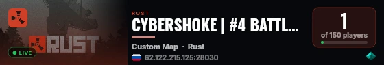CYBERSHOKE | #4 BATTLEFIELD |x1000000|PVP|RAID|MYMINI|KITS live status badge