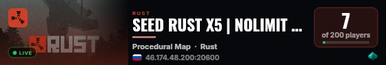 SEED RUST X5 | NOLIMIT | BOOST FPS | BUILD DEEP SEA | WIPE 21.0 live status badge