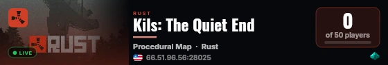 Kils: The Quiet End live status badge