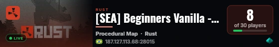 [SEA] Beginners Vanilla - Solo live status badge