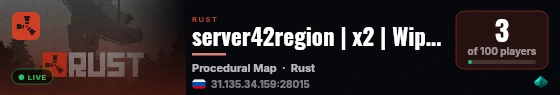 server42region | x2 | Wipe каждые 2 недели live status badge