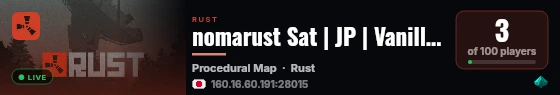nomarust Sat | JP | Vanilla | Weekly live status badge