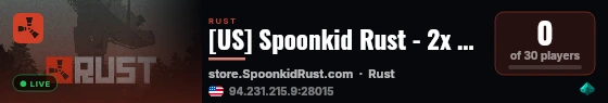 [US] Spoonkid Rust - 2x Tues & Fri | Solo/Duo/Trio | Kits live status badge