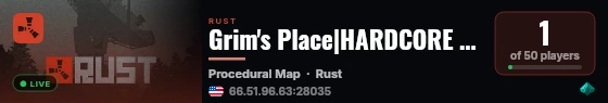 Grim's Place|HARDCORE PVE|NO RAID|CODE ENFORCED live status badge