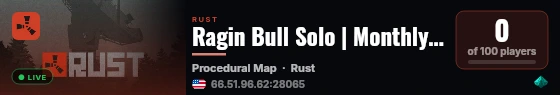 Ragin Bull Solo | Monthly | Vanilla | No BP Wipes live status badge