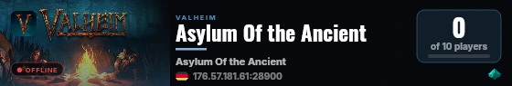Asylum Of the Ancient live status badge