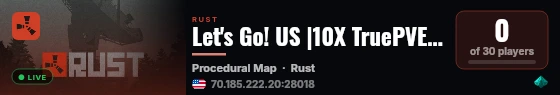 Let's Go! US |10X TruePVE|RaidableBases|24/7DeepSea|MyMini|Free live status badge