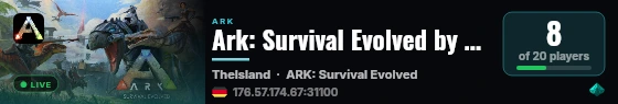 Ark: Survival Evolved by G-Portal.com - (v358.24) live status badge