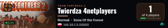 Twierdza 4netplayers live status badge