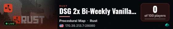 DSG 2x Bi-Weekly Vanilla+ |Solo/Duo/Trio/Quad| No BP Wipes live status badge