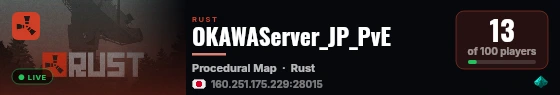 OKAWAServer_JP_PvE live status badge