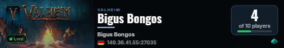 Bigus Bongos live status badge