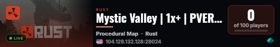 Mystic Valley | 1x+ | PVERPG | Quests | Skills | Rotating PvP live status badge