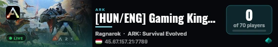 [HUN/ENG] Gaming Kingdom PVE - Ragnarok - (v361.7) live status badge