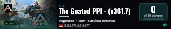 The Goated PPl - (v361.7) live status badge