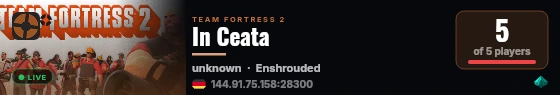 In Ceata live status badge
