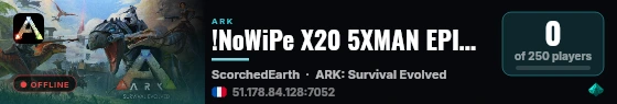 !NoWiPe X20 5XMAN EPIC+STEAM SHOP+KIT ARK2.EU SE - (v361.7) live status badge