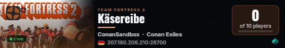 Käsereibe live status badge