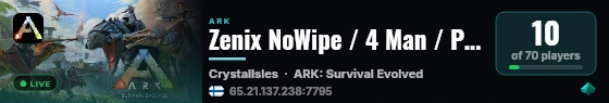 Zenix NoWipe / 4 Man / PvP / 15x / Crystal Isles - (v358.24) live status badge