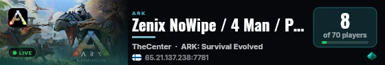 Zenix NoWipe / 4 Man / PvP / 15x / The Center - (v358.24) live status badge