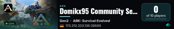 Domikx95 Community Server 2 Genisis - (v361.7) live status badge