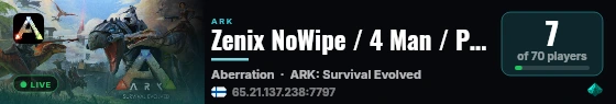 Zenix NoWipe / 4 Man / PvP / 15x / Aberration - (v358.24) live status badge