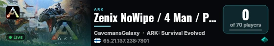 Zenix NoWipe / 4 Man / PvP / 15x / Osd Map - (v358.24) live status badge