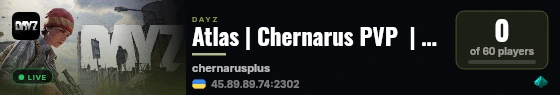 Atlas | Chernarus PVP  | Tactical PvP BOT | Black Market 1pp live status badge