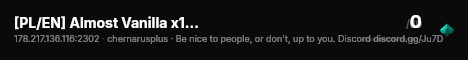 [PL/EN] Almost Vanilla x1.5 1PP  WIPED 20.02 live status badge