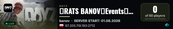 👽RATS BANOV📅Events⚔️PvP👑KOTH🛡Raid Hours live status badge