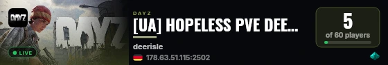 [UA] HOPELESS PVE DEERISLE (hard + bots) live status badge