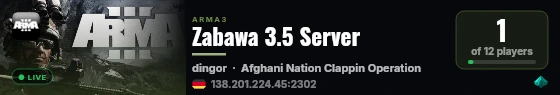 Zabawa 3.5 Server live status badge