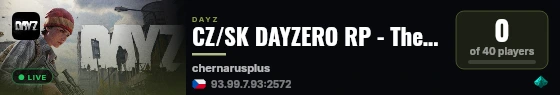 CZ/SK DAYZERO RP - The Last Of Us Chapter | dayzero.cz live status badge