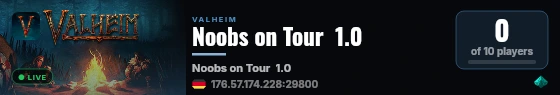 Noobs on Tour  1.0 live status badge