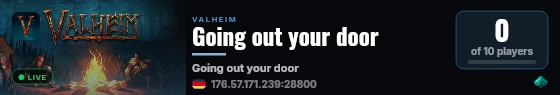 Going out your door live status badge
