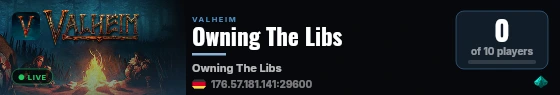 Owning The Libs live status badge