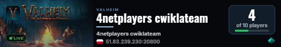4netplayers cwiklateam live status badge