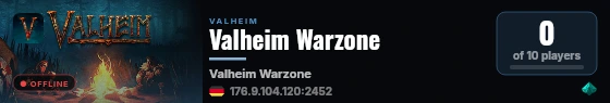 Valheim Warzone live status badge