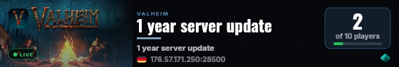 1 year server update live status badge