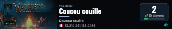Coucou couille live status badge